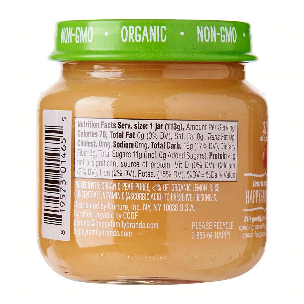 happy baby stage 1 jars