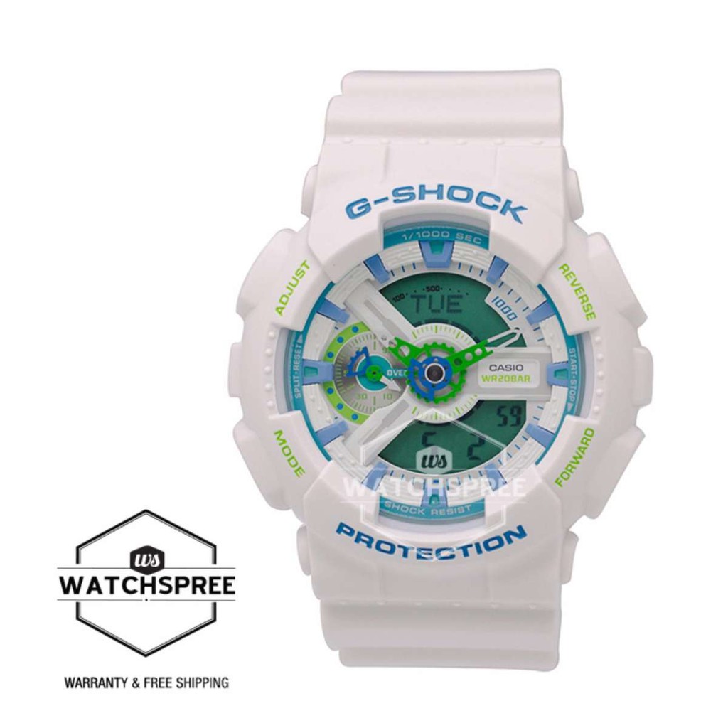 g shock white colour watch