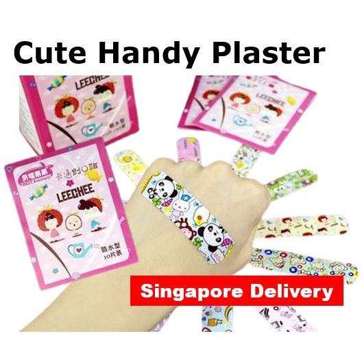 Cute Handy Plaster 1 Packet (10pcs) | Shopee Singapore