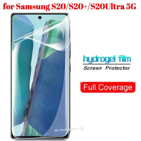 Sg In Stock Samsung S20 S20 Plus S20 Ultra 5g Hydrogel Film Clear Curved Screen Protector Not Tempered Glass Shopee Singapore