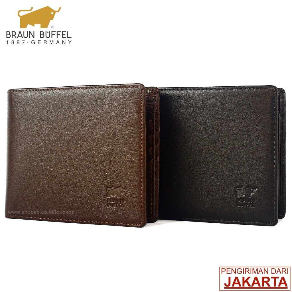 TOKOKOE | WALLET MEN | ORIGINAL COW SKIN | FOLDING WALLET MODEL | BRAUN