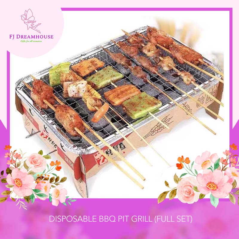 Disposable BBQ pit grill (Full Set) | Shopee Singapore