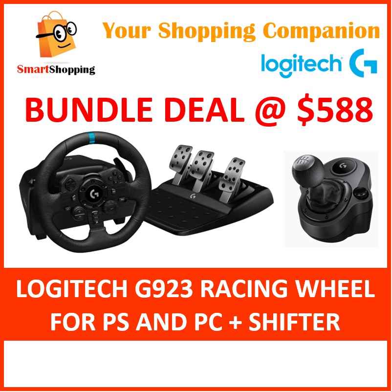 Logitech Bundle G923 and Shifter $588 ONLY TrueForce Simulator Racing ...