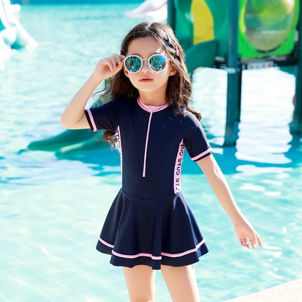 BAJU RENANG ANAK PEREMPUAN ROK DIVING PAKAIAN BERENANG ANAK PEREMPUAN LENGAN PANJANG PENDEK