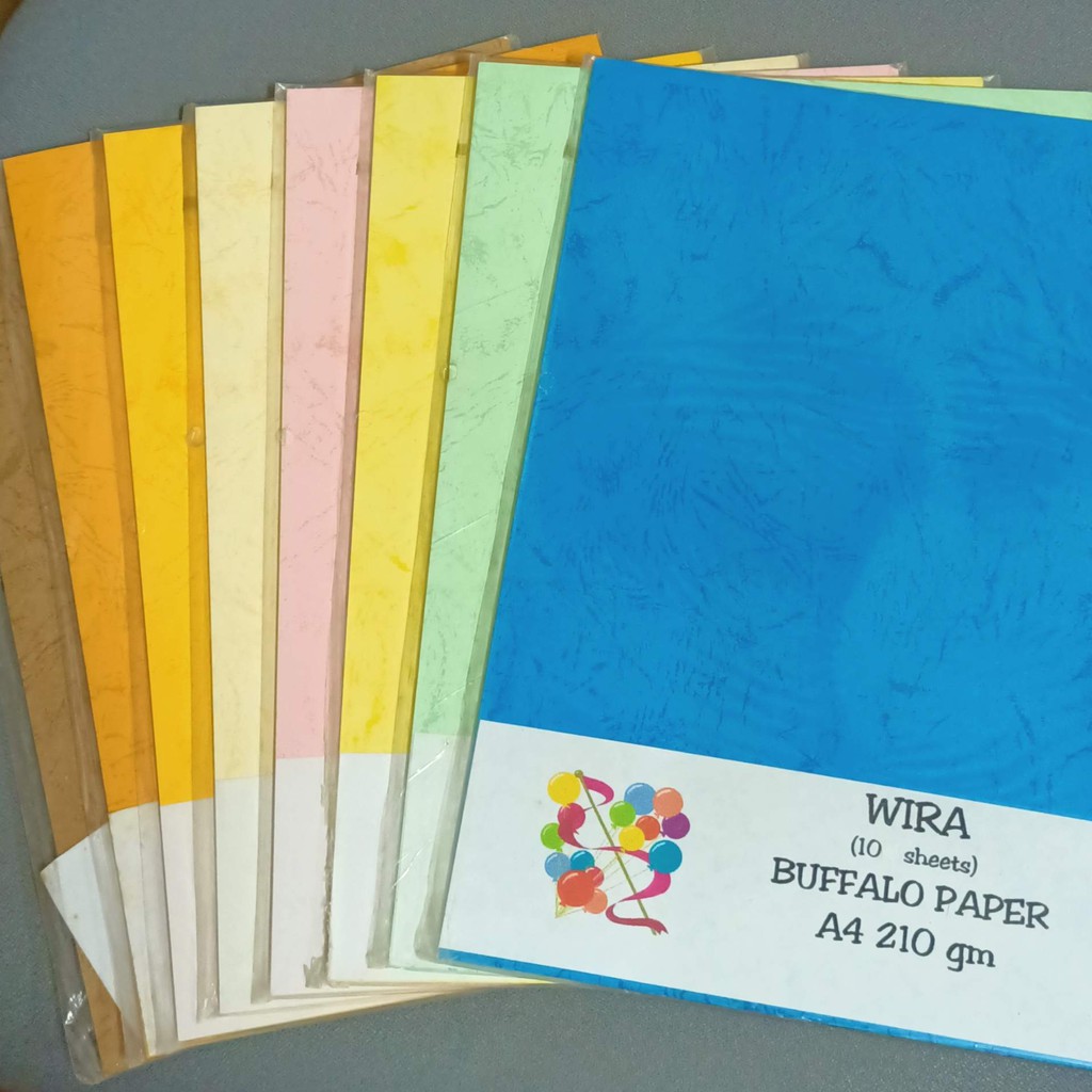 10 Sheets A4 Buffalo Paper Card 210gsm Ideal For School Office Project Report Covers Scrap Or Sketch Book Covers Shopee Singapore