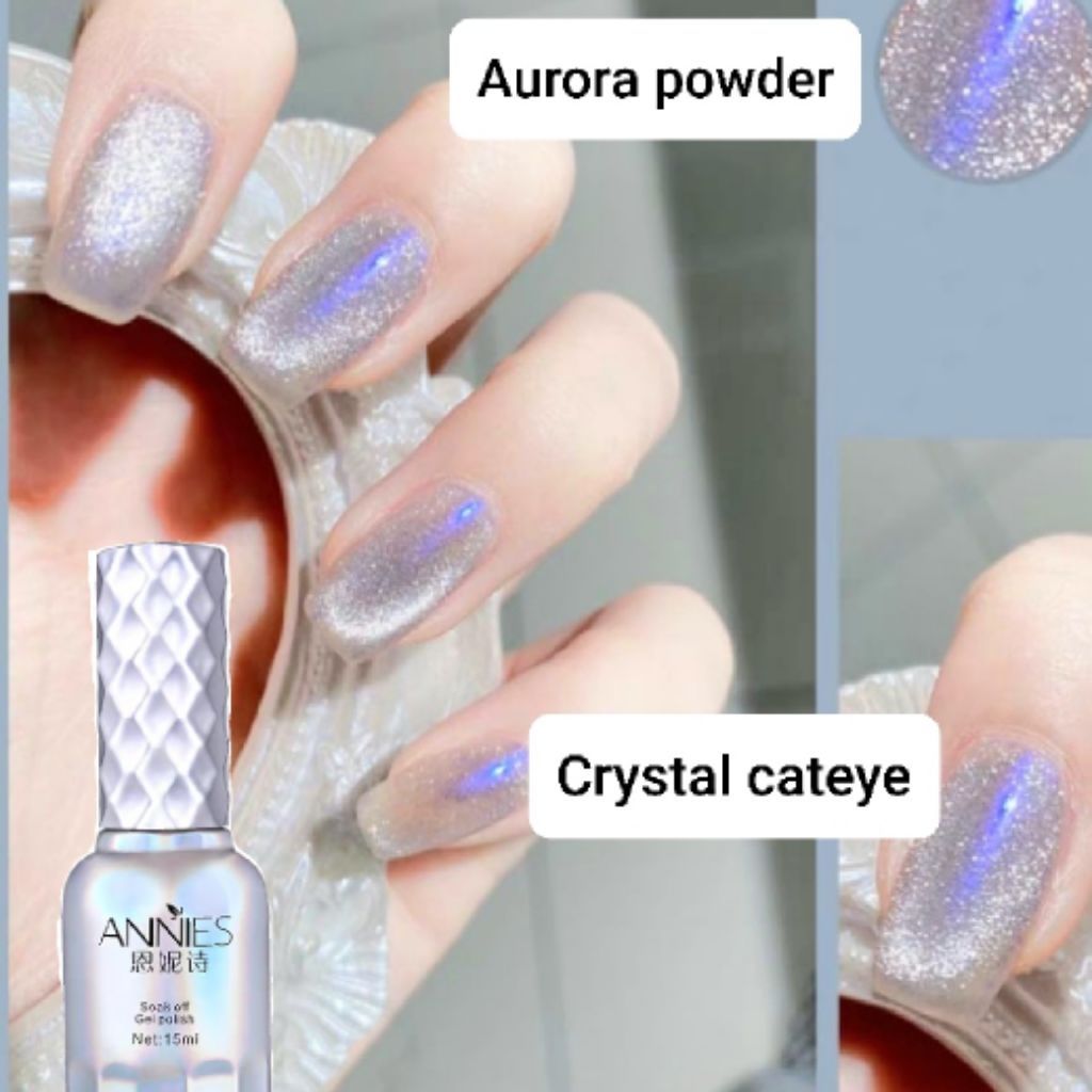 Annies 恩妮诗 Gel Nail Polish Crystal Cat Eye Gel Series 15ml Free Strong Magnetic Magnet Local Seller Shopee Singapore