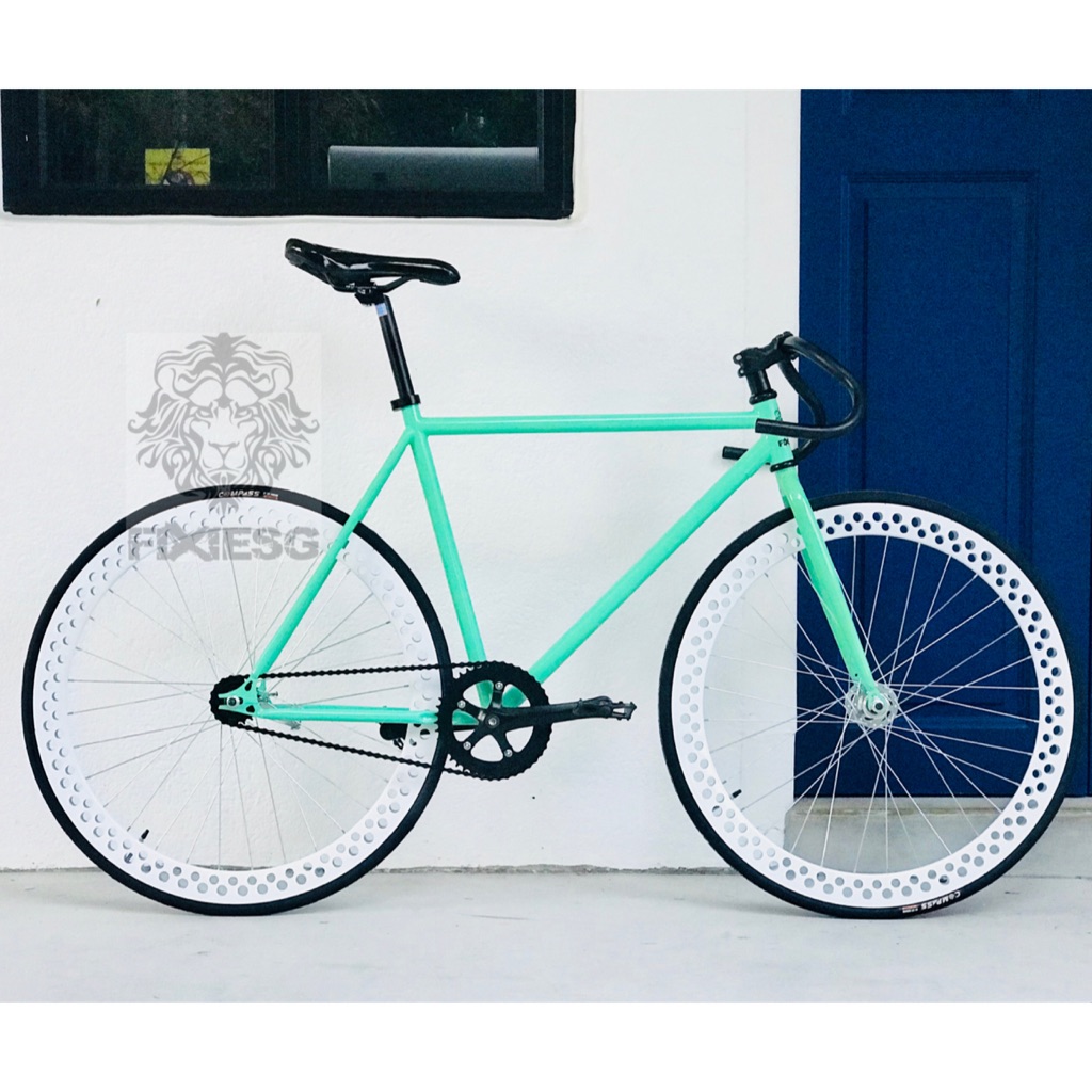 green fixie bike