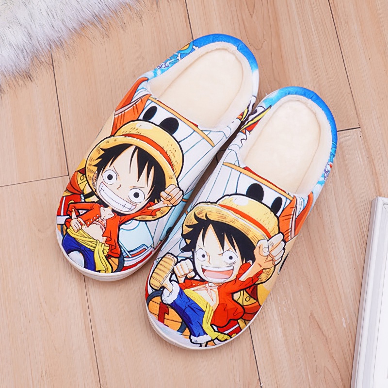 One Piece Luffy Ruffy Anime Manga Cosplay Hausschuhe Pantoffeln Slippers Schuhe 