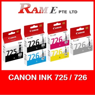[ORIGINAL] Canon PGI-725 Black / PG-726 Black Cyan Magenta Yellow Grey Ink Cartridge
