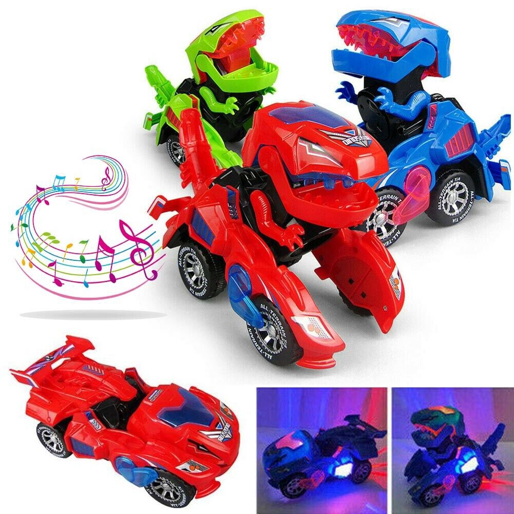 transforming dinosaur led car