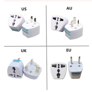 1PC Universal US UK AU EU Plug USA To Euro Europe Travel Wall AC Power Charger Outlet Adapter Converter 2 Round Socket