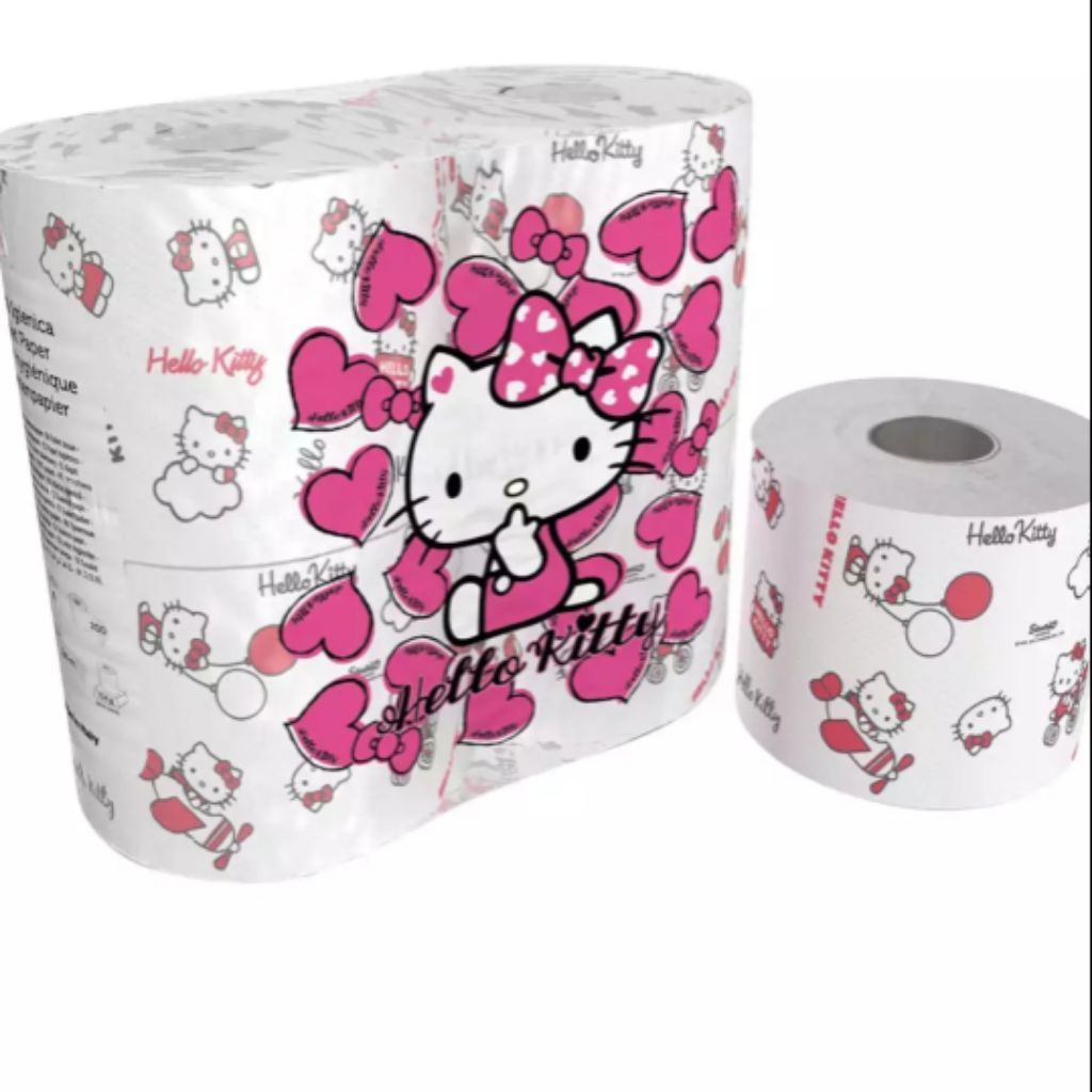 Hello Kitty Toilet Paper Tissue 4 Rolls Pack Birthday Party Limited Edition 