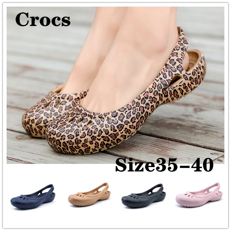 crocs leopard shoes