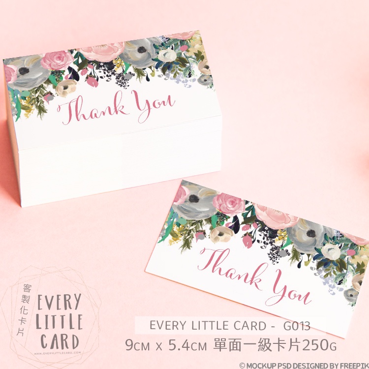 Ready Stock Clearing Stock Small Card Thank You Card Pink Flower Single Sided Printing 20 Pcs Pack Shopee Singapore