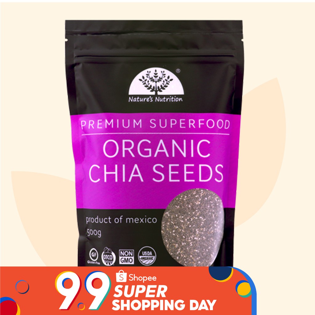 Nature's Nutrition Premium Organic Chia Seeds 500g / 1kg Shopee Singapore