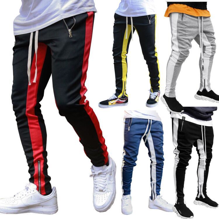 mens joggers with zip legs