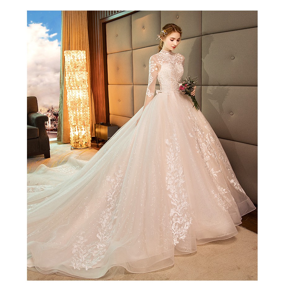 pre order cream sequin cheongsam long sleeve fishtail