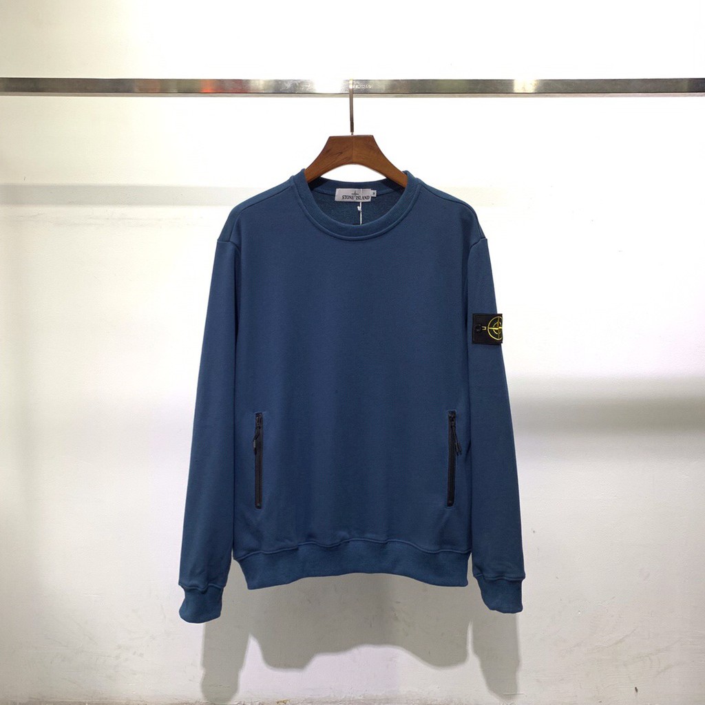 stone island zip pocket sweatshirt