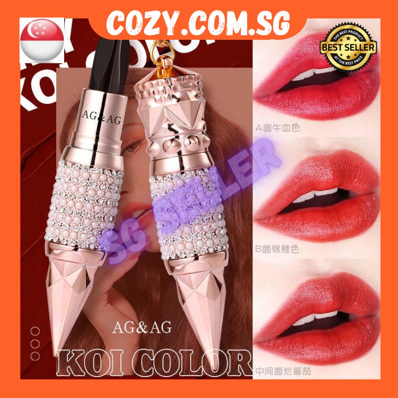 Image of [SG] AGAG Queen Scepter Lipstick Tricolor Water-resistant Waterproof Long Lasting Moisturizer Glossy Cozy #0