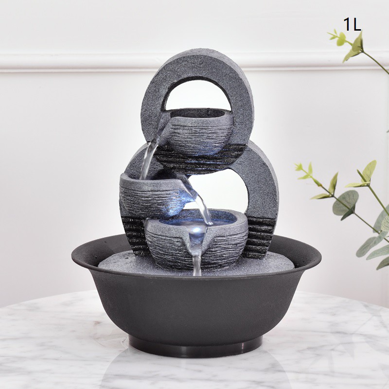 SG seller Table Top Desktop Water Fountain Water Features Fengshui LED