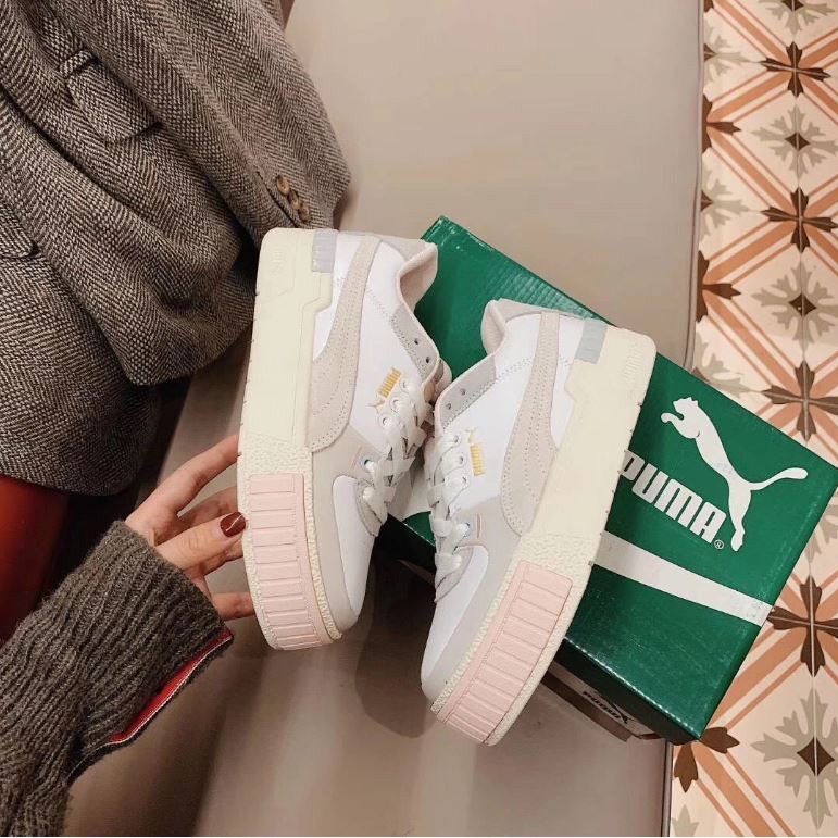 puma cali white marshmallow pink