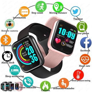 2021 Original D20 Smart Watch Men Women Bluetooth Smartwatch Heart Rate Fitness Sport