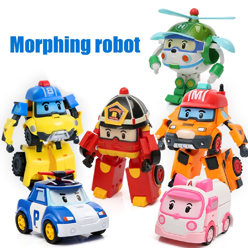 Robocar Poli  Transformation Robot  Poli  Amber Roy Car Toys 