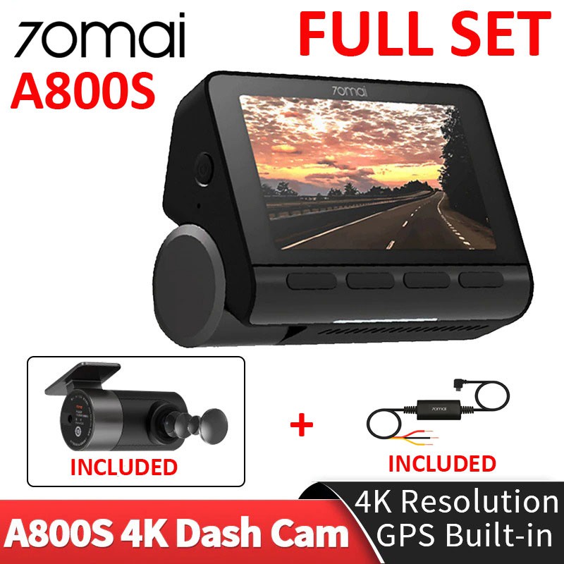 Caméra embarquée Dashcam 70mai A800S 4K Dash Cam Built-in GPS ADAS Real 