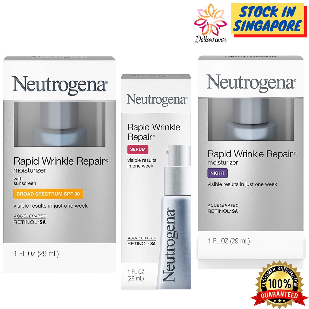 Neutrogena Rapid Wrinkle Repair Serum Moisturizer With Sunscreen Night Moisturizer 29ml 1805