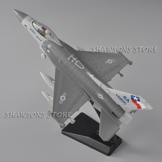 1:87 Scale Diecast Plane Model US F-16 Jet Fighter Fighting Falcon Pull Back Aircraft Toy With Sound & Light