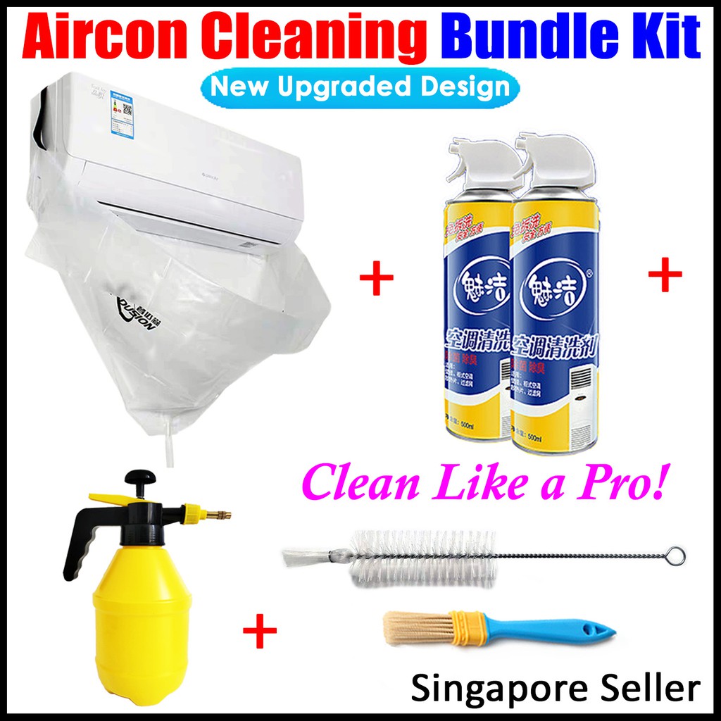 ⭐air Conditioner Con Cleaning Kit Bundle ⭐aircon Bag Servicing Spray