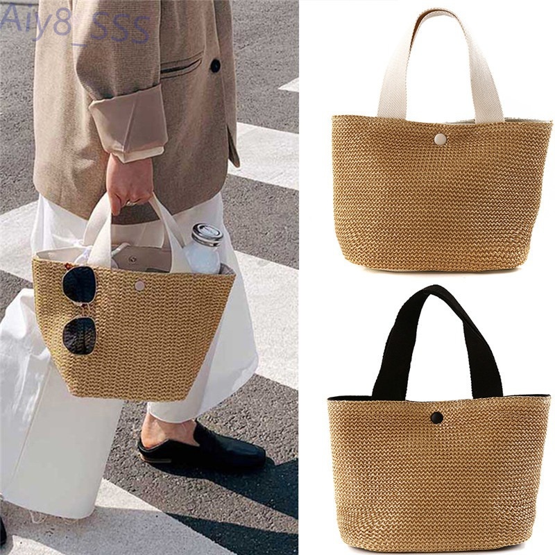 Large Straw Bags for Women,Straw Travel Beach Totes Bag Woven Summer Tote  Handmade Shoulder Bag Handbag 