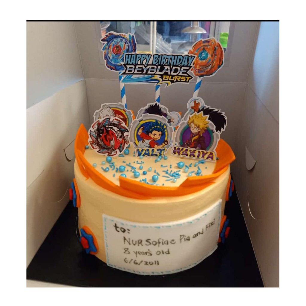 Shop Malaysia Beyblade Burst Cake Topper For Birthday Cake Shopee Singapore