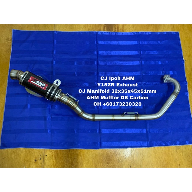 Shop Malaysia Ahm Y15zr Exhaust 32x35mm Carbon Ts6 Cj Ipoh Shopee Singapore