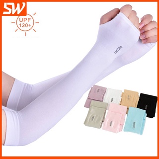 1Pair Outdoor Cooling Arm Sleeves Sun protection cuff Arm Warmers for Cycling Running Sports