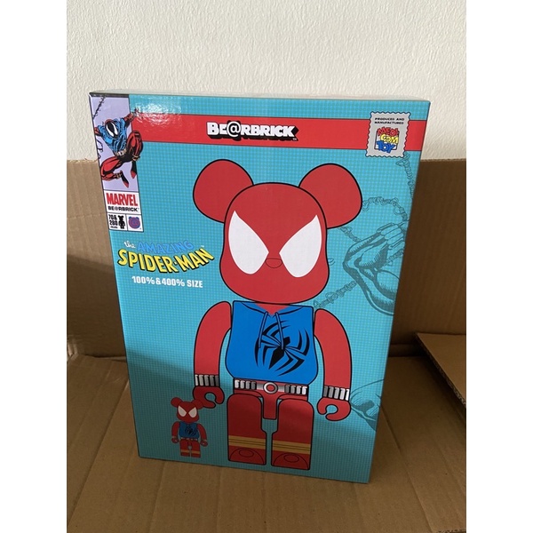 400% + 100% scarlet spider bearbrick Spider-Man marvel be@rbrick