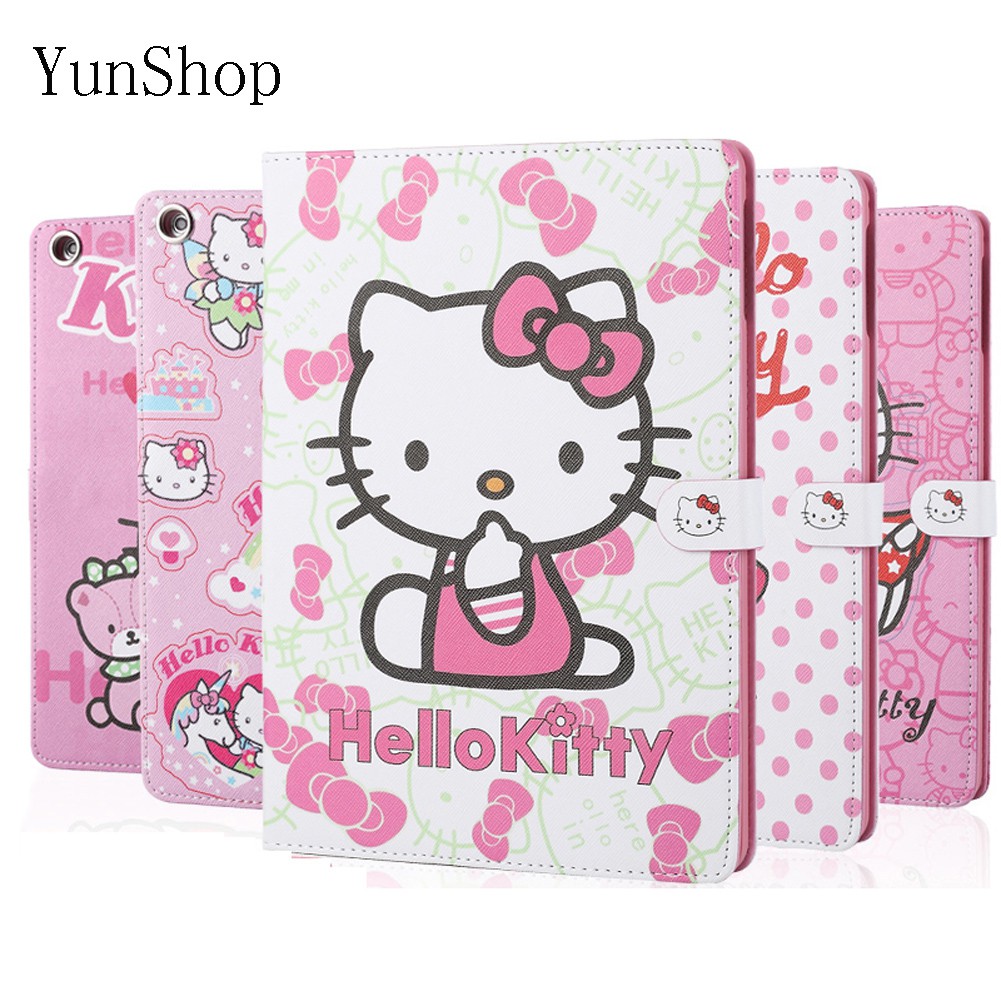 Hello Kitty iPad Mini1/2/3/4/5 Case,Cartoon PU Flip Cover for air1/air2 ...