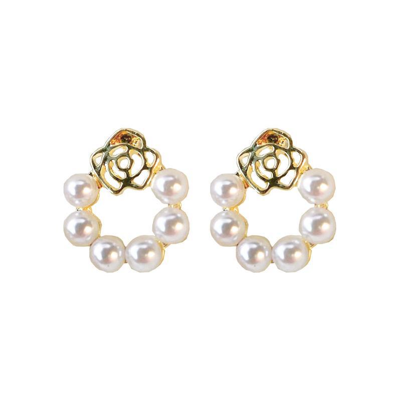Image of Korean Version Fashion Light Luxury Pearl Earrings S925 Silver Needle Ladies Multi-style Dangle Earrings #8