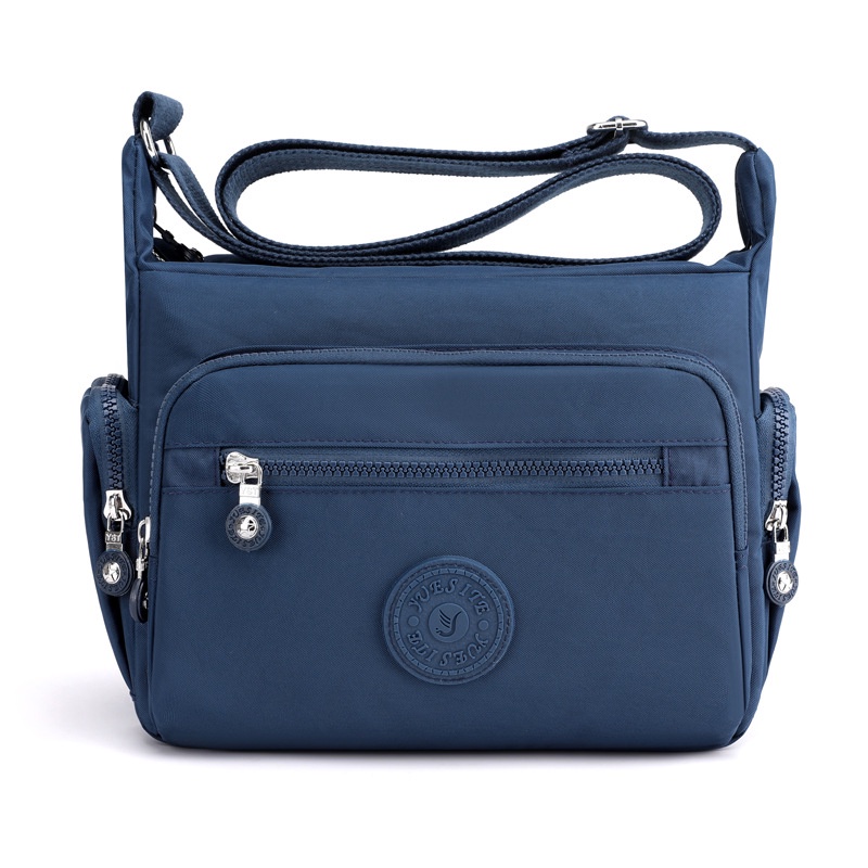 Nylon Shoulder Handbags for Women High-dense Nylon Oxford Multi-function Lightweight Tote Bag. OPXTO Waterproof Multi Pocket Purses and Cross-body Bags 