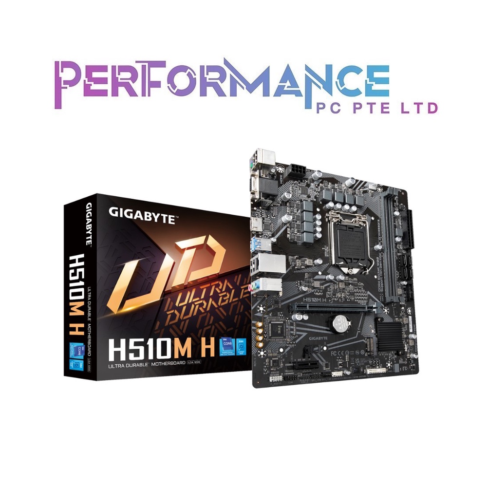 GIGABYTE H510M H Ultra Durable Motherboard with 6+2 Phases (3 YEARS WARRANTY BY CDL TRADING PTE