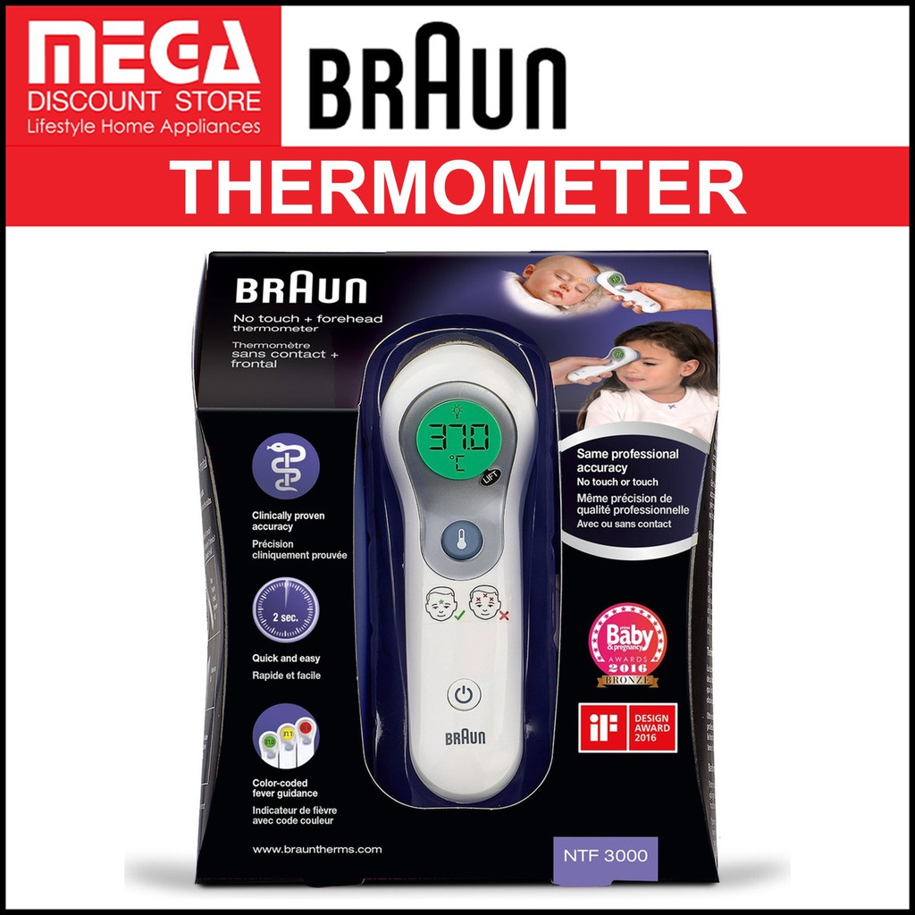 BRAUN NTF3000 NOTOUCH + FOREHEAD THERMOMETER (7 DAYS SELLER WRRANTY