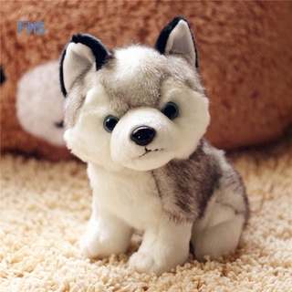 FHS 18CM Simulation Cute Dog Plush Toys Lovely Husky Animal Dolls Stuffed Soft Toys For Kids Boys Gift #0