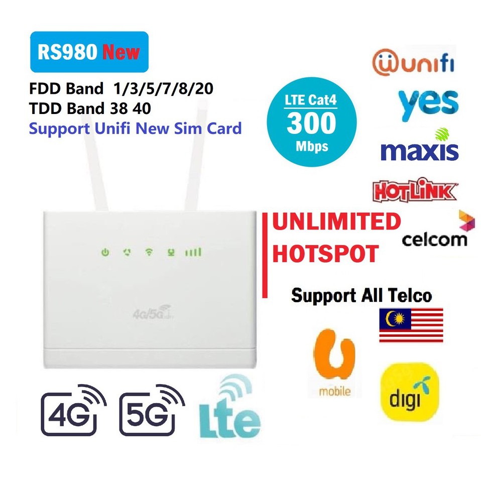 Modified Modem 4g Lte Cpe 300 Rs980 Suitable For All Sim Cards Shopee Singapore