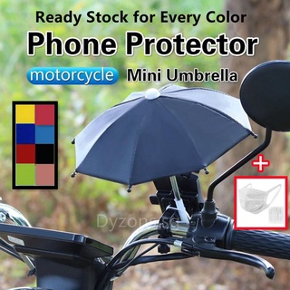 💥8 Colors Motorcycle Mini Umbrella for Phone Holder Protector Waterproof Thicken Updated Super Strength 8 Bones With 2 Belts Motorcycle Bicycle Umbrellas Small Umbrella Handphone Holder Motorcycle Umbrella