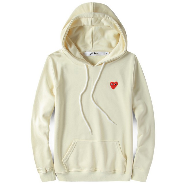 comme des garcons hoodie beige