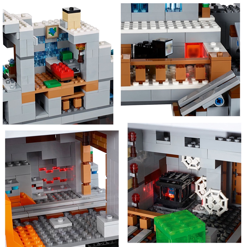 Minecraft Mountain Cave Building Blocks Toys Compatible Lego Shopee Singapore