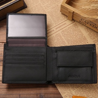 Men Wallet Short Genuine Leather Wallet Mens Coin Purse Bag Cuzdan Wallet Card Money Purse Wallet #2