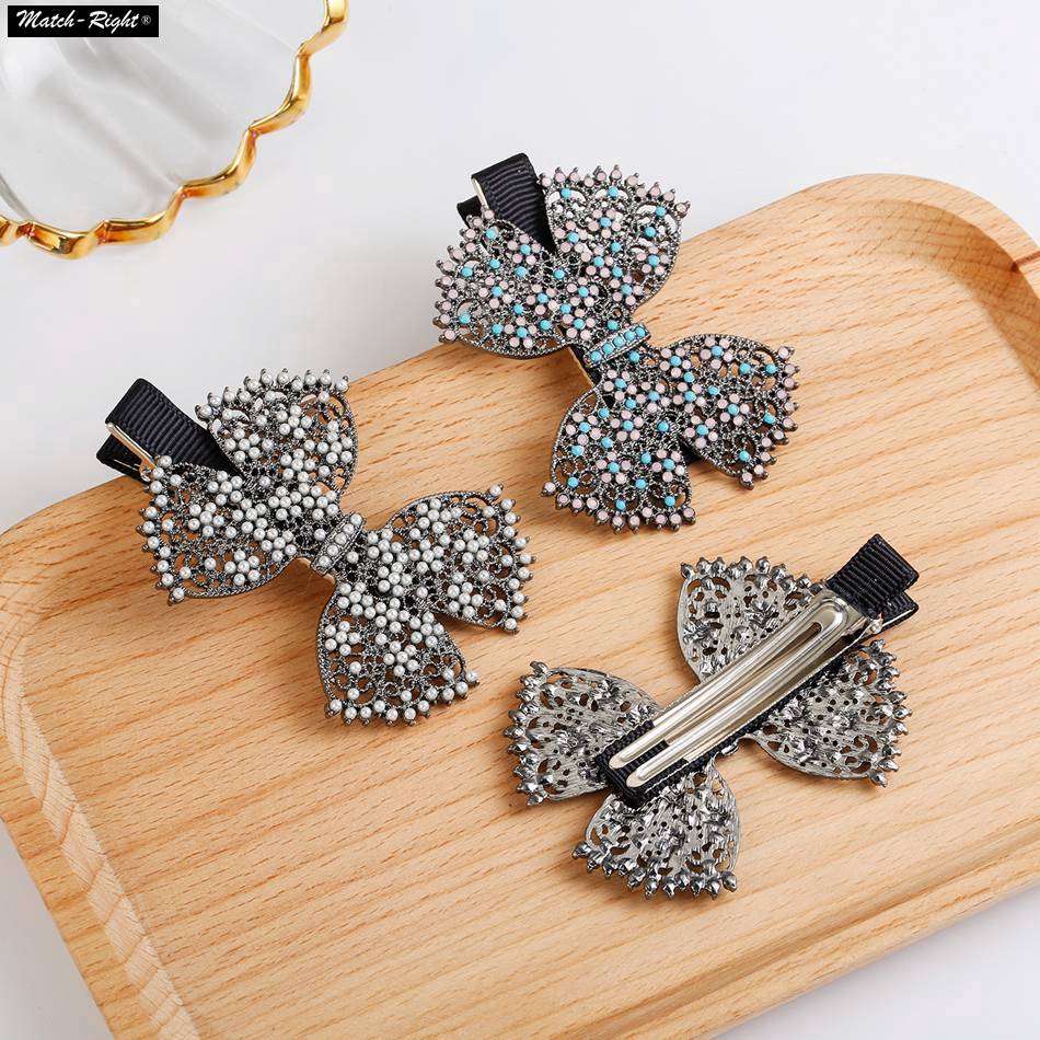 Fashion Accessories Hair Clips Rhinestone Bowknot Hair Clip