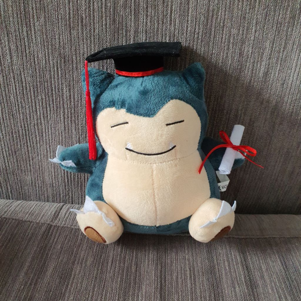 snorlax graduation plush