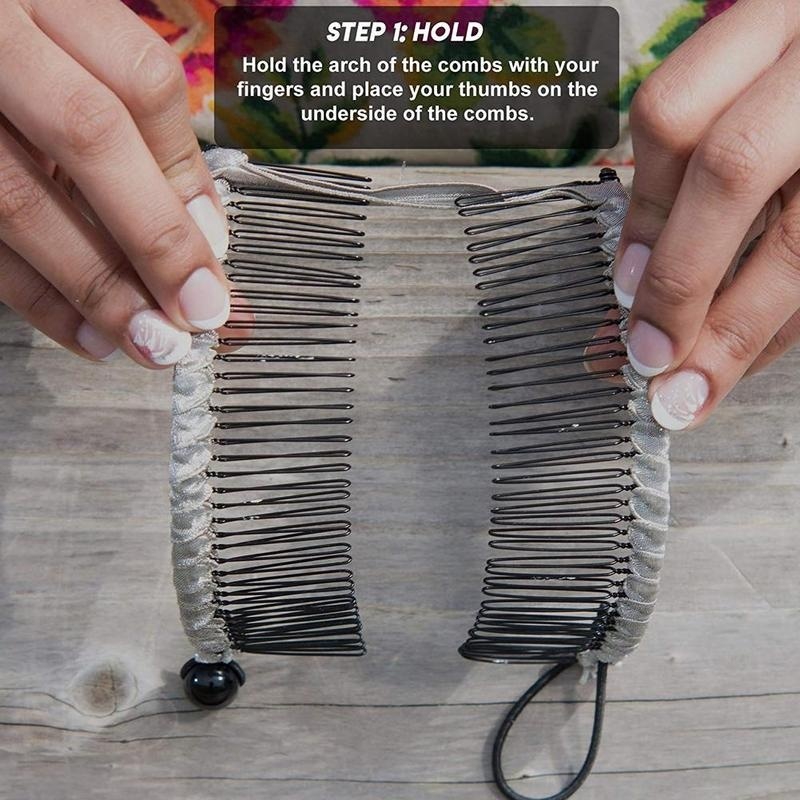 Vintage Banana Hair Clip Comb Lazy People Stretchable Banana Comb